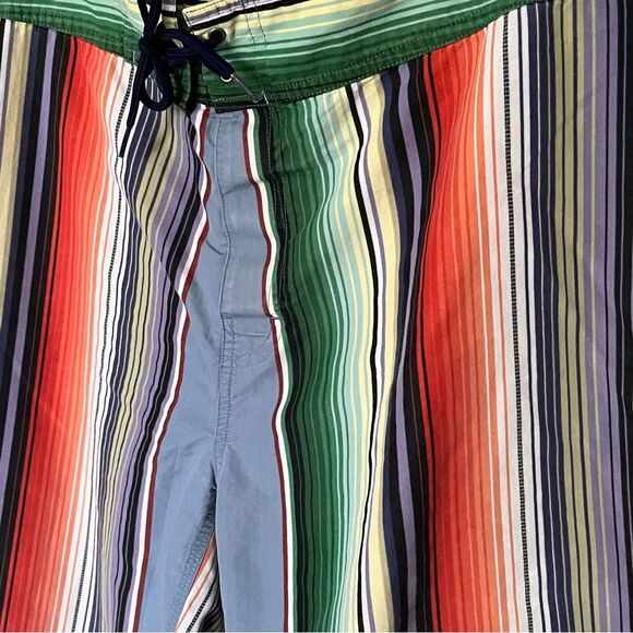 Ralph Lauren Polo Vertical Multi-Color Striped Swim Trunks/Boardshorts Size 38 - Picture 4 of 9